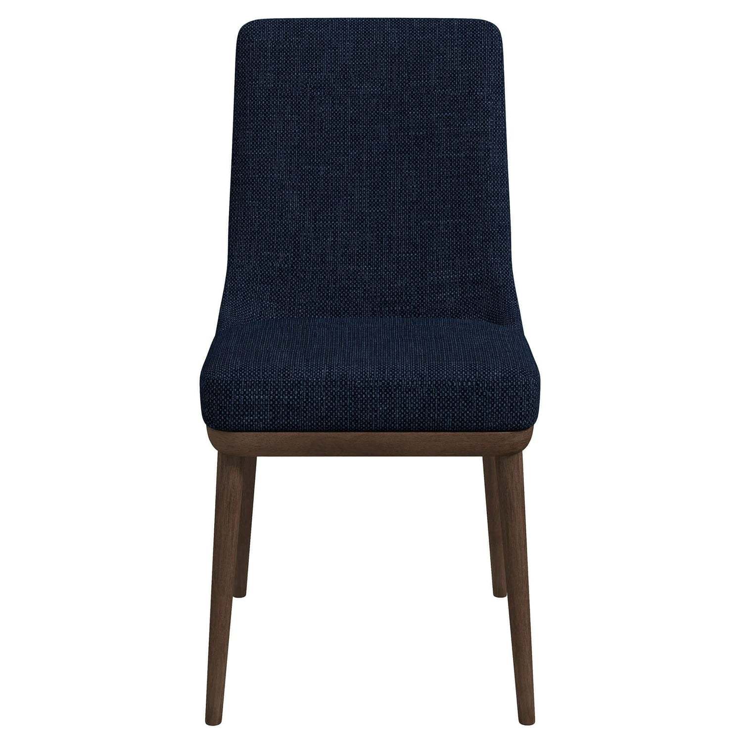 Kate Mid Century Modern Dining Chair Set Of 2 Blue Fabric