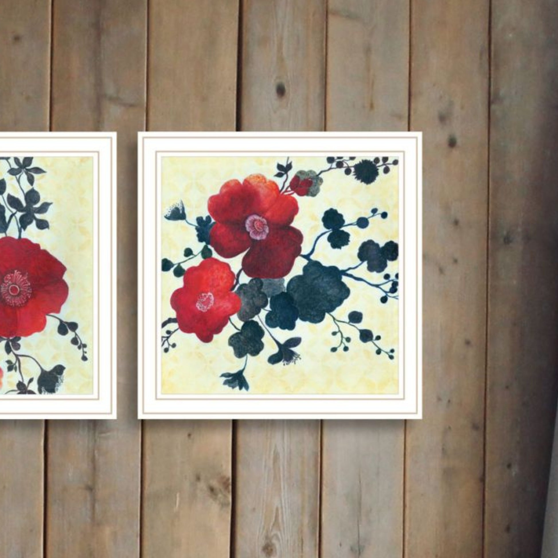 "Japanese Blossoms I" Framed Wall Art For Living Room, Wall Art Print For Home Decor, Bedroom Wall Art By Jg Studio Multicolor Wood Paper