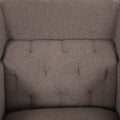 Upholstered Accent Chair Tufted Armchair For Living Room And Bedroom, Russet Brown Brown Birch Foam Teddy