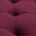 Samuel Tufted Roll Arm Chaise Lounge, Burdy Velvet Burgundy Foam Velvet