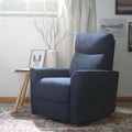Soho Swivel Glider In Navy Navy Fabric