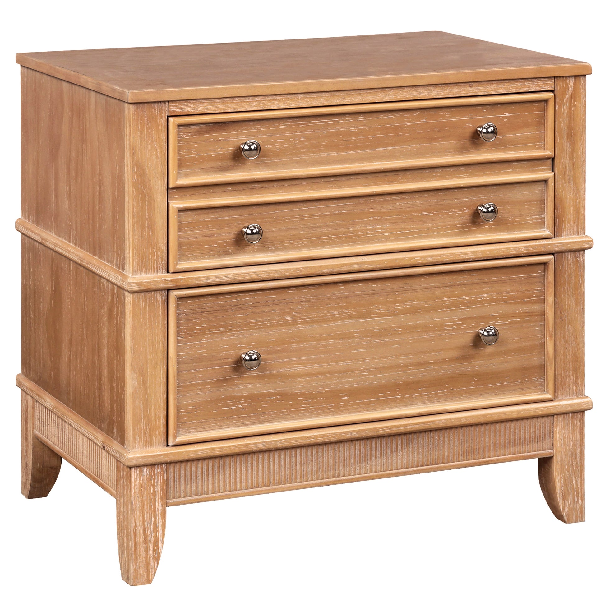 Hazel 3 Drawer Hazel 3 Drawer Side Table For Living Room, Hallway, Entryway Old Sku:Wf195778Aad Natural Solid Wood