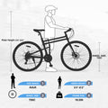 21 Speed Folding Hybrid Bike Disc Brake 700C Road Bike For Men Women'S City Bicycle Cycling Blue Garden & Outdoor Aluminium