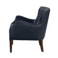 Daniela Midnight Blue High Leg Slope Arm Chair Blue Foam Faux Leather
