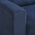 Modular Corduroy Upholstered 3 Seater Sofa Bed With Storage For Home Apartment Office Living Room, Free Combination, L Shapedblue Blue Wood Primary Living Space Medium Soft Pillow Back Eucalyptus Square Arms Foam Corduroy 3 Seat