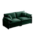 Warm And Cozy Living Room Sofa With 4 Pillows Upholstered Large Deep Seat 2 Seater Sofa For Living Room,Green Corduroy Green Corduroy 2 Seat