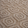 8X10 Mocha Geometric Indoor Outdoor Area Rug Mocha Polypropylene