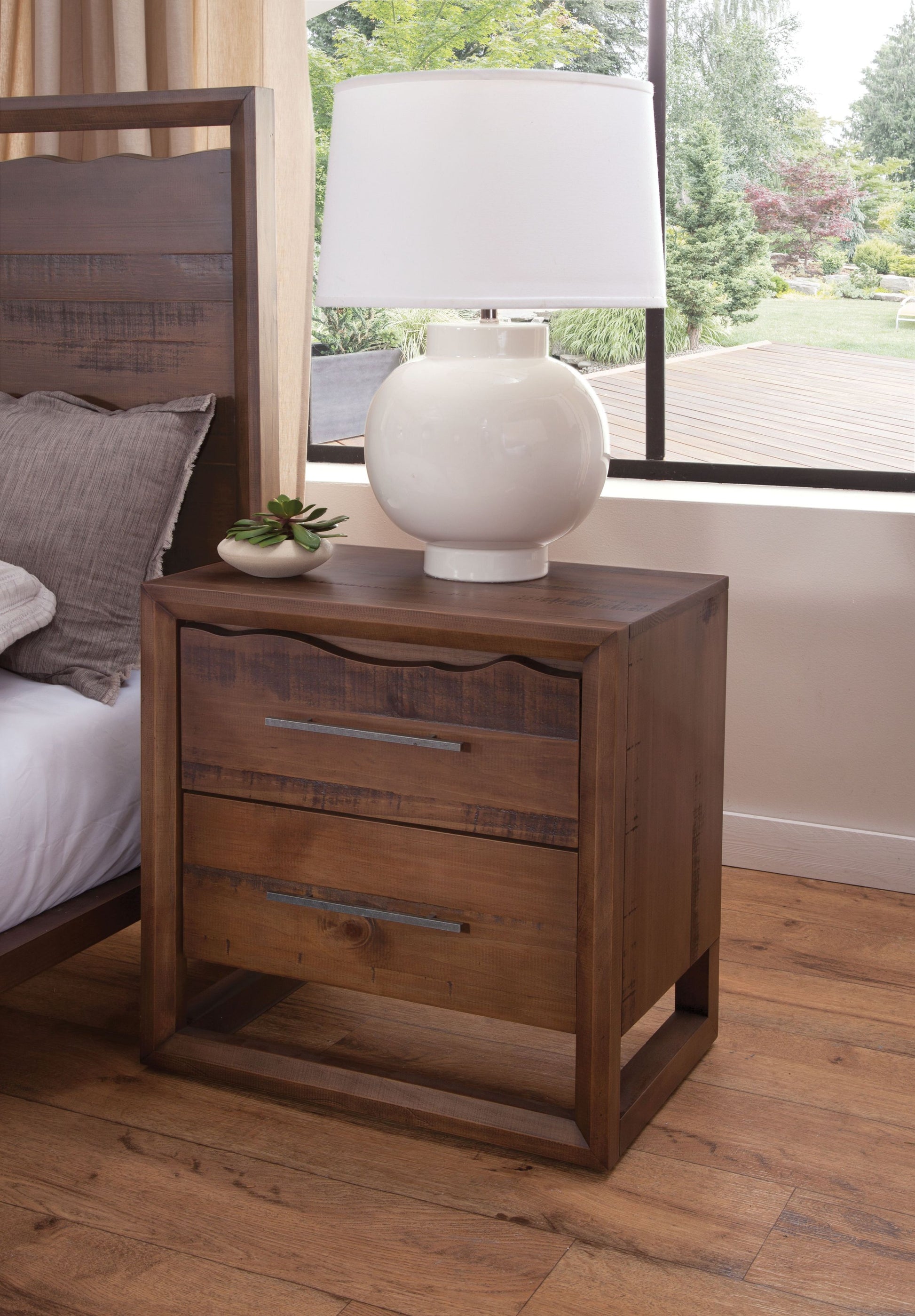 Lofton Nightstand Brown Brown Wood