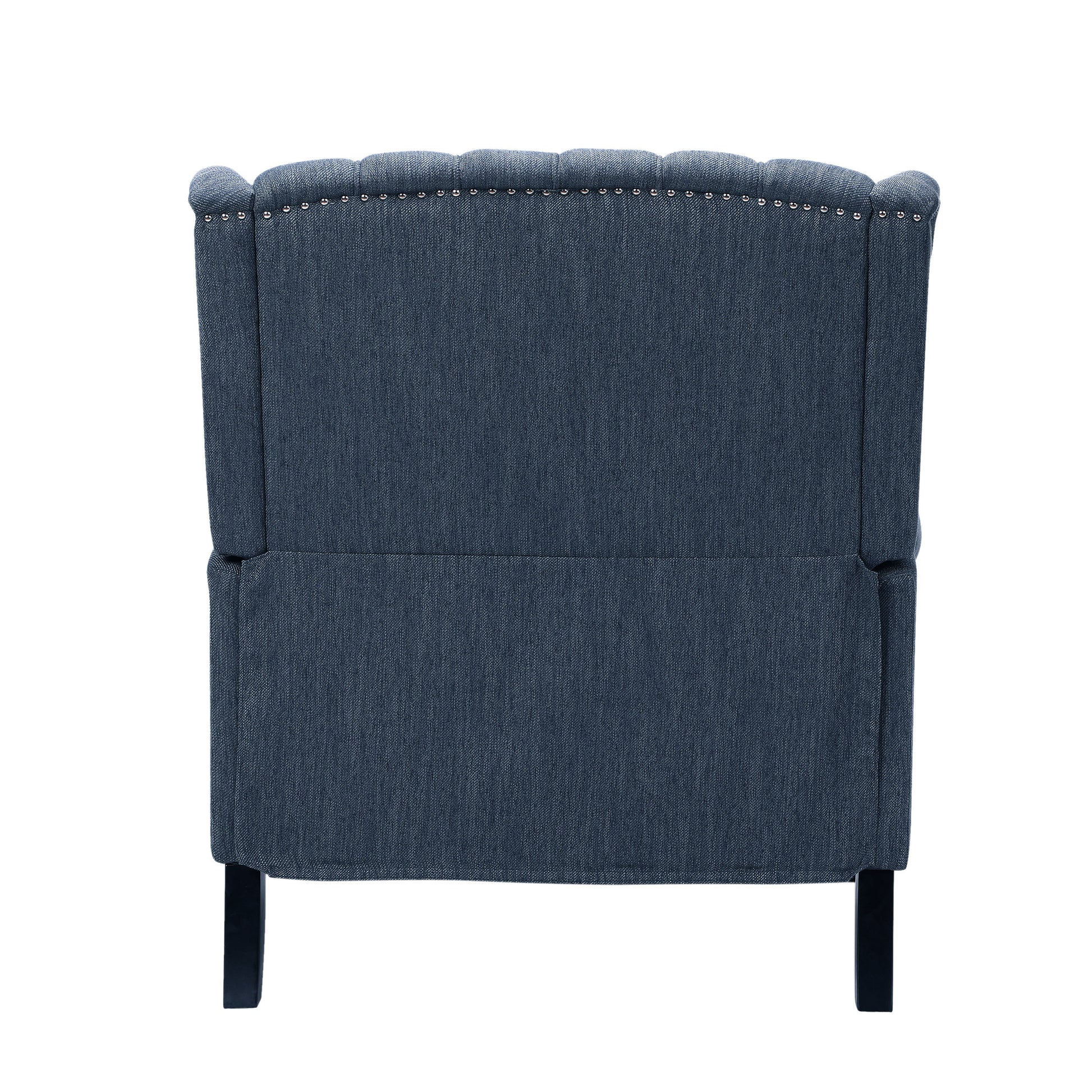 One And Half Seater Recliner Navy Blue Fabric