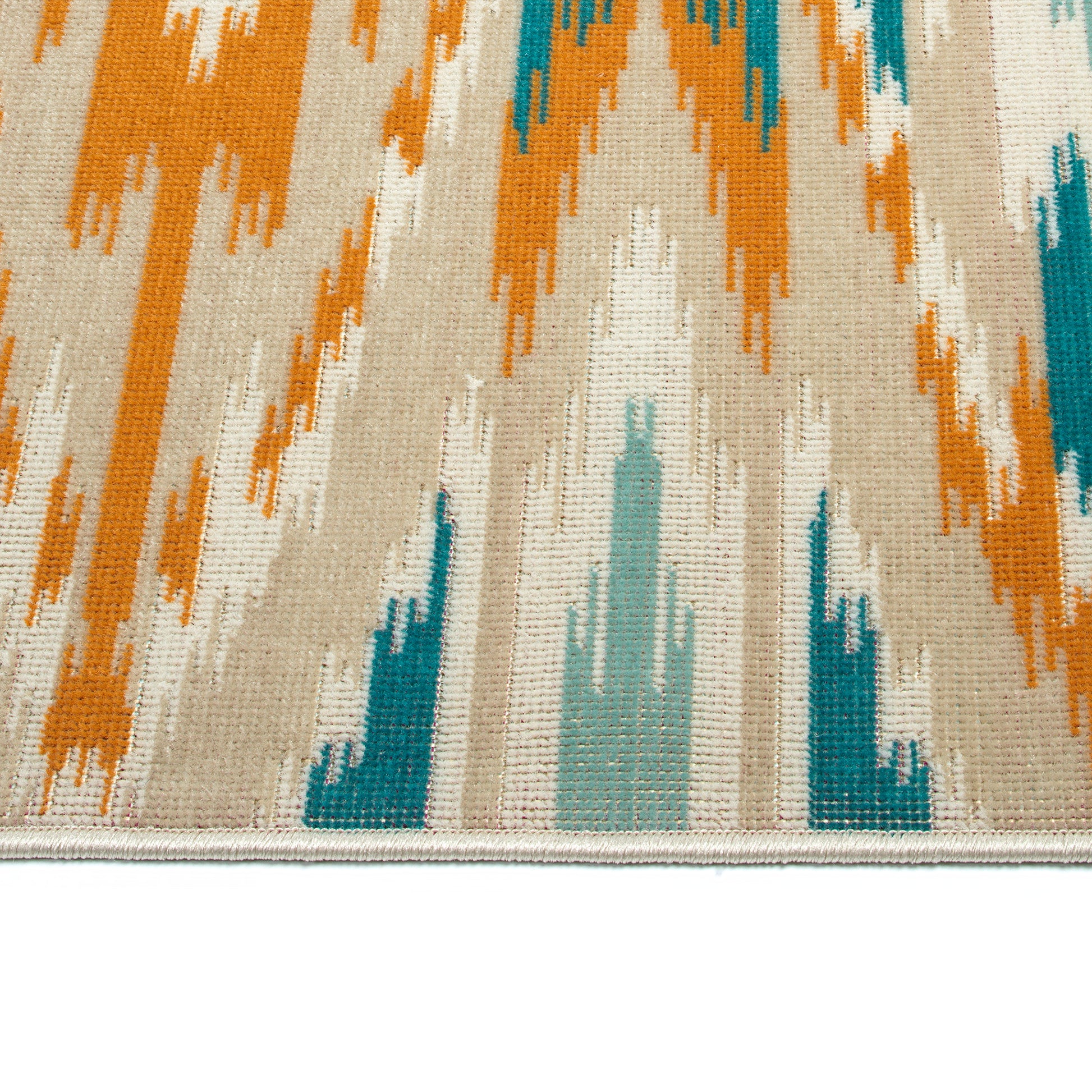 Modern, Ikat, Southwestern, Textured Cut Pile 9' X 12' Rectangle Area Rug Multi Polypropylene