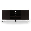 Tv Stand Dark Brown 50 59 Inches Wood