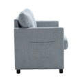 United Modern Chenille Fabric Loveseat, 2 Seat Upholstered Loveseat Sofa Modern Couch Teal Blue Chenille 2 Seat