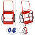 Large Dual Oxygen Tank Cart Dolly Double Cylinder Cart, 20