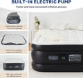 Queen Camping Air Mattress With Built In Electric High Speed Pump, 16