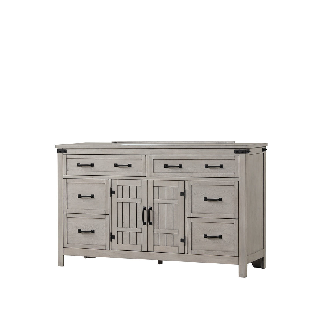 Alexandria Dresser, Mountain Mist Finish Beige Wood Wood