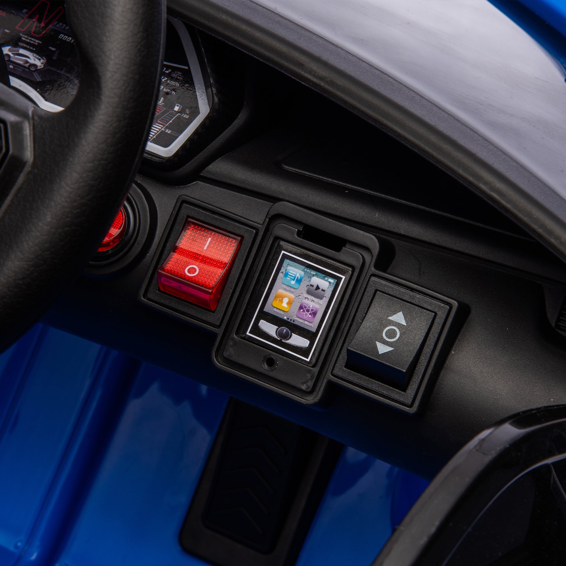 12V Kids Ride On Car W Parents Remote Control,Licensed Lamborghini Aventador Xago,Hydraulic Pressure Door,Slow Start,Early Education,Bluetooth,Adjustable Volume,Mp3,Usb,Led Lights For Kids Aged 2 4. Blue 50 99 Lbs Polypropylene