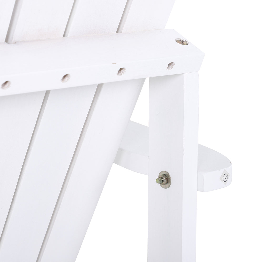 Outsunny Wooden Adirondack Chair, Outdoor Patio Lawn Chair With Cup Holder, Weather Resistant Lawn Furniture, Classic Lounge For Deck, Garden, Backyard, Fire Pit, White White Wood