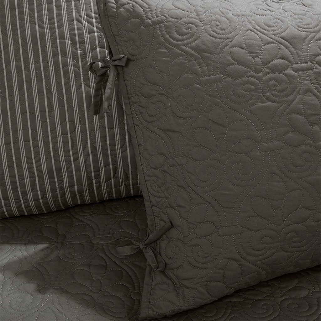 6 Piece Reversible Daybed Cover Set Dark Grey Daybed Dark Grey Cotton