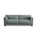 Marshall Leather 2 Seater Sofa Slate Memory Foam Genuine Leather 2 Seat