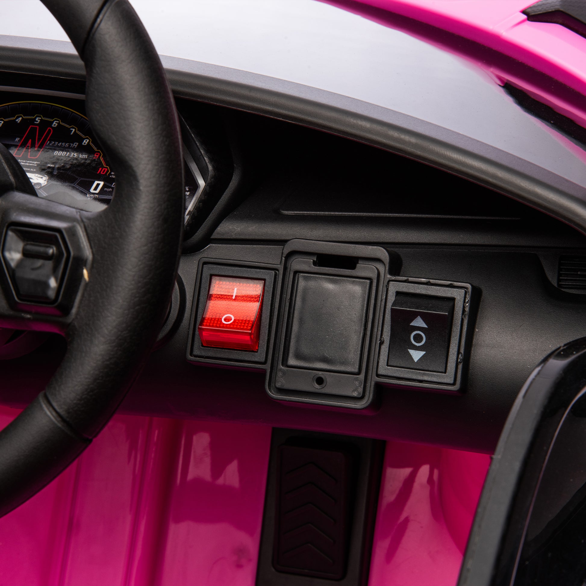 12V Kids Ride On Car W Parents Remote Control,Licensed Lamborghini Aventador Xago,Hydraulic Pressure Door,Slow Start,Early Education,Bluetooth,Adjustable Volume,Mp3,Usb,Led Lights For Kids Aged 2 4. Pink 50 99 Lbs Polypropylene