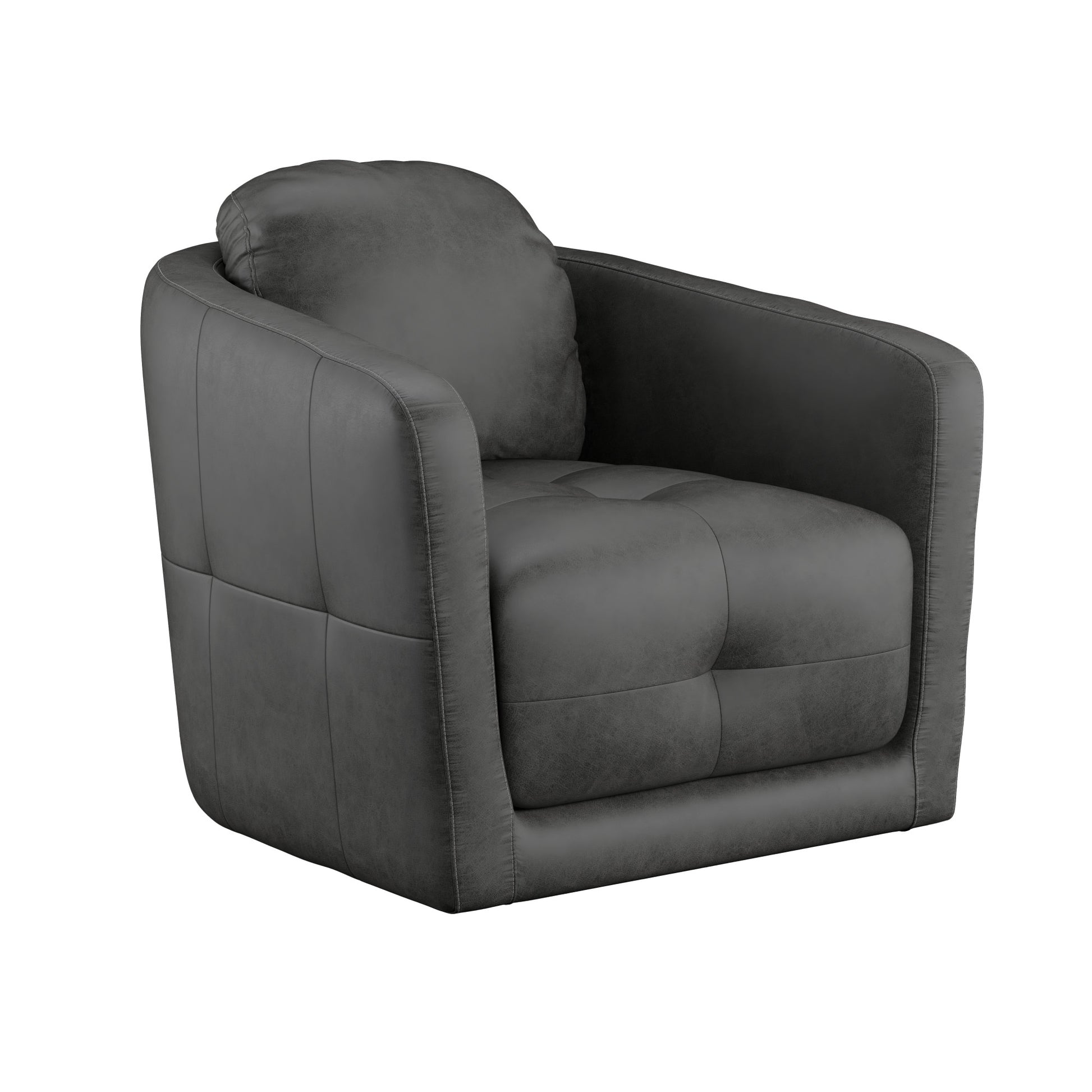Butler Gray Swivel Accent Chair Gray Foam Engineered Wood