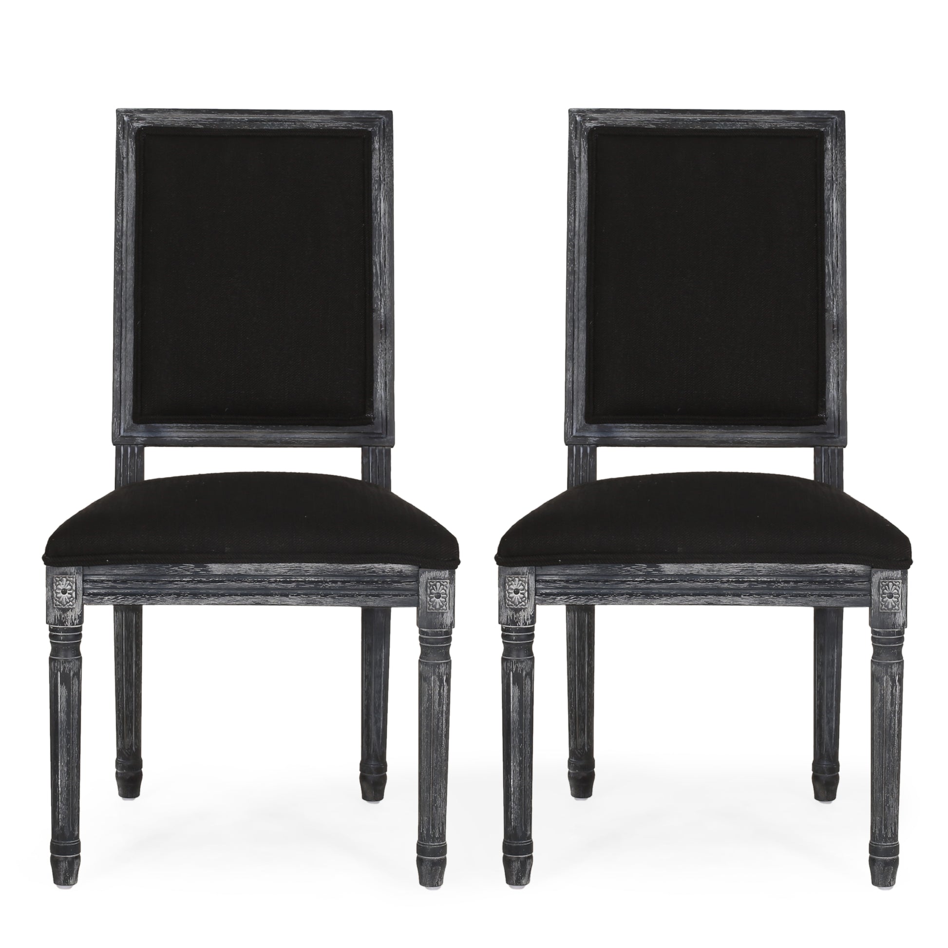 Dining Chair Black Fabric