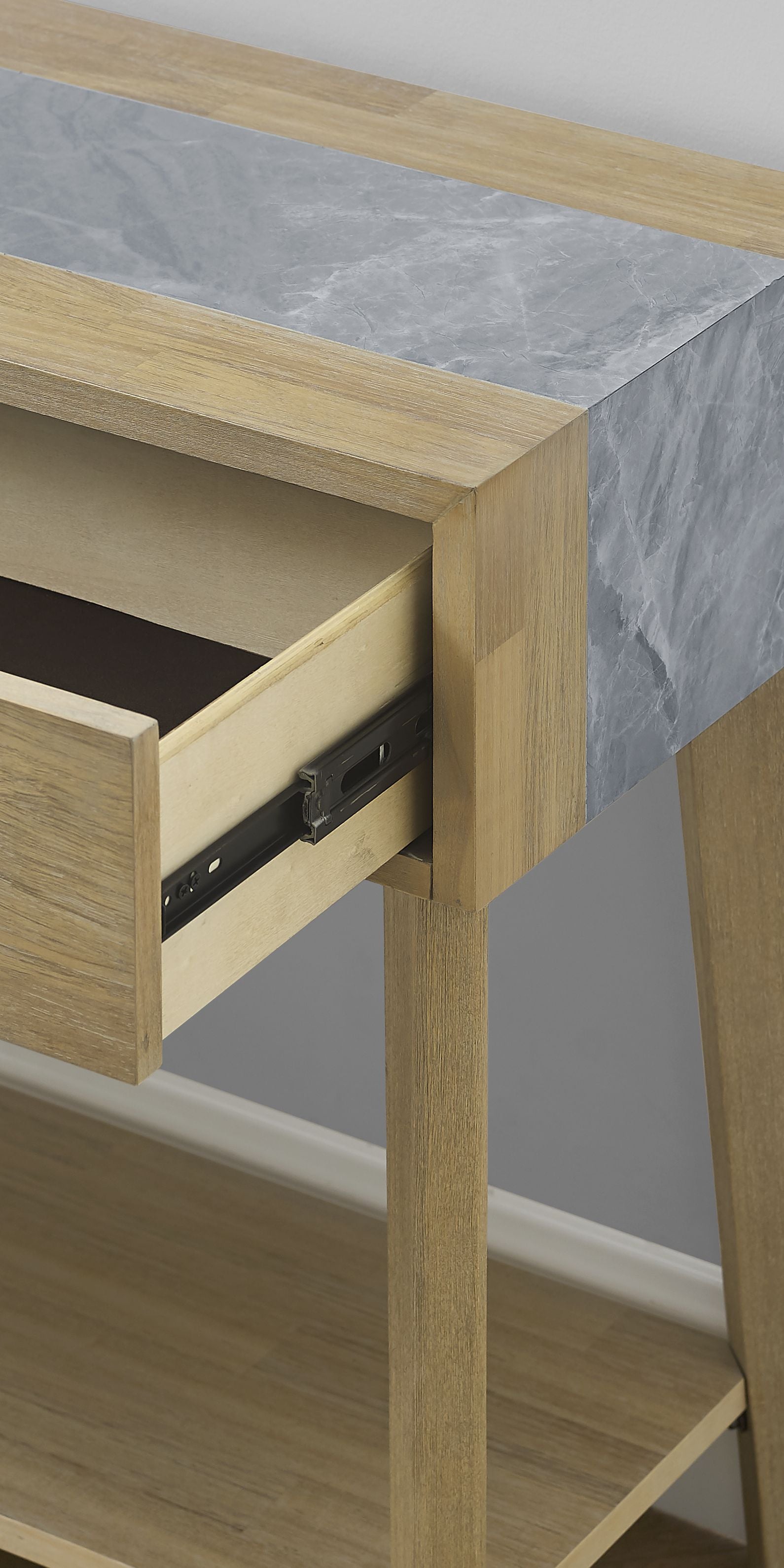 Calgary Sintered Stone Sofa Table Brown Brown Wood