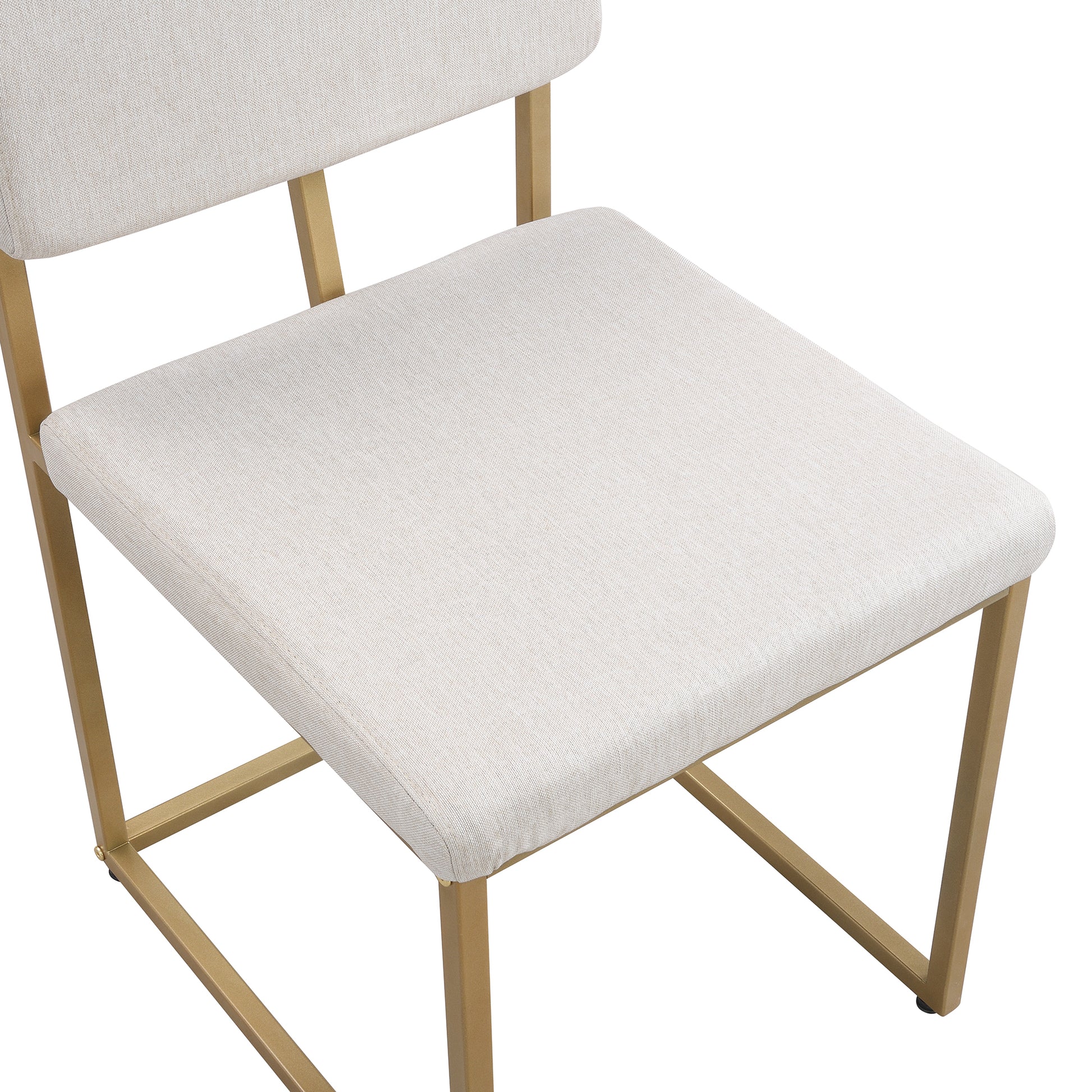 Modern Faux Marble 6 Piece Dining Table Set,60Inch Metal Kitchen Table Set With Upholstered Dining Chairs And Bench, Golden Metal Dining Room Bench Seating Rectangular Dining Table With Chair And Bench Metal Wood Golden Seats 6 60 Inches Farmhouse