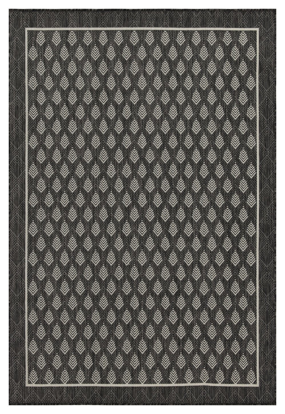 Sunshine Gc Har2008 Anthracite 2 Ft. 7 In. X 7 Ft. 3 In. Indoor Outdoor Area Rug Anthracite Polyester Polypropylene