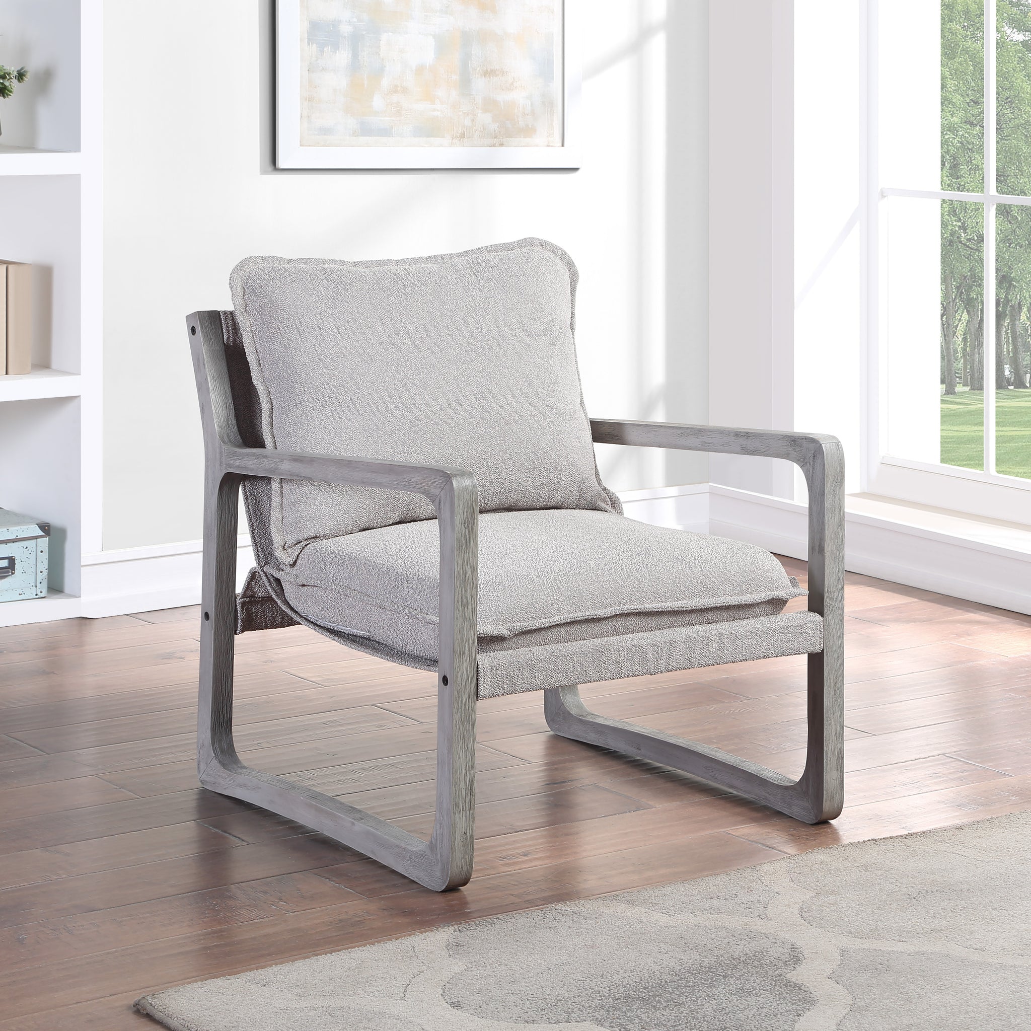 Kai Accent Chair Set Of 2 Gray Dark Gray Iron