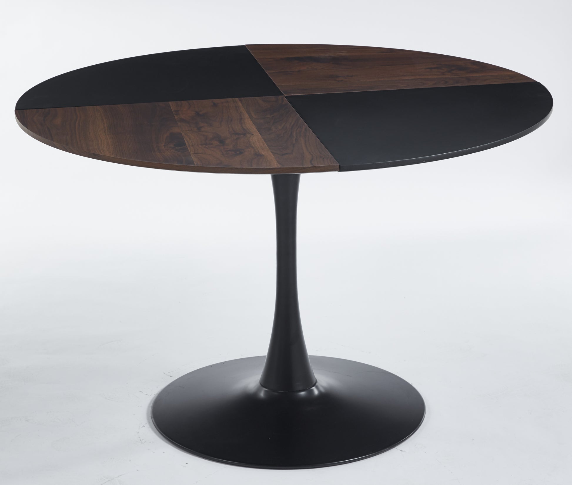 47.2Inch Tulip Round Dining Table,Office Table,Coffee Table,120X120X74Cm Brown Mdf