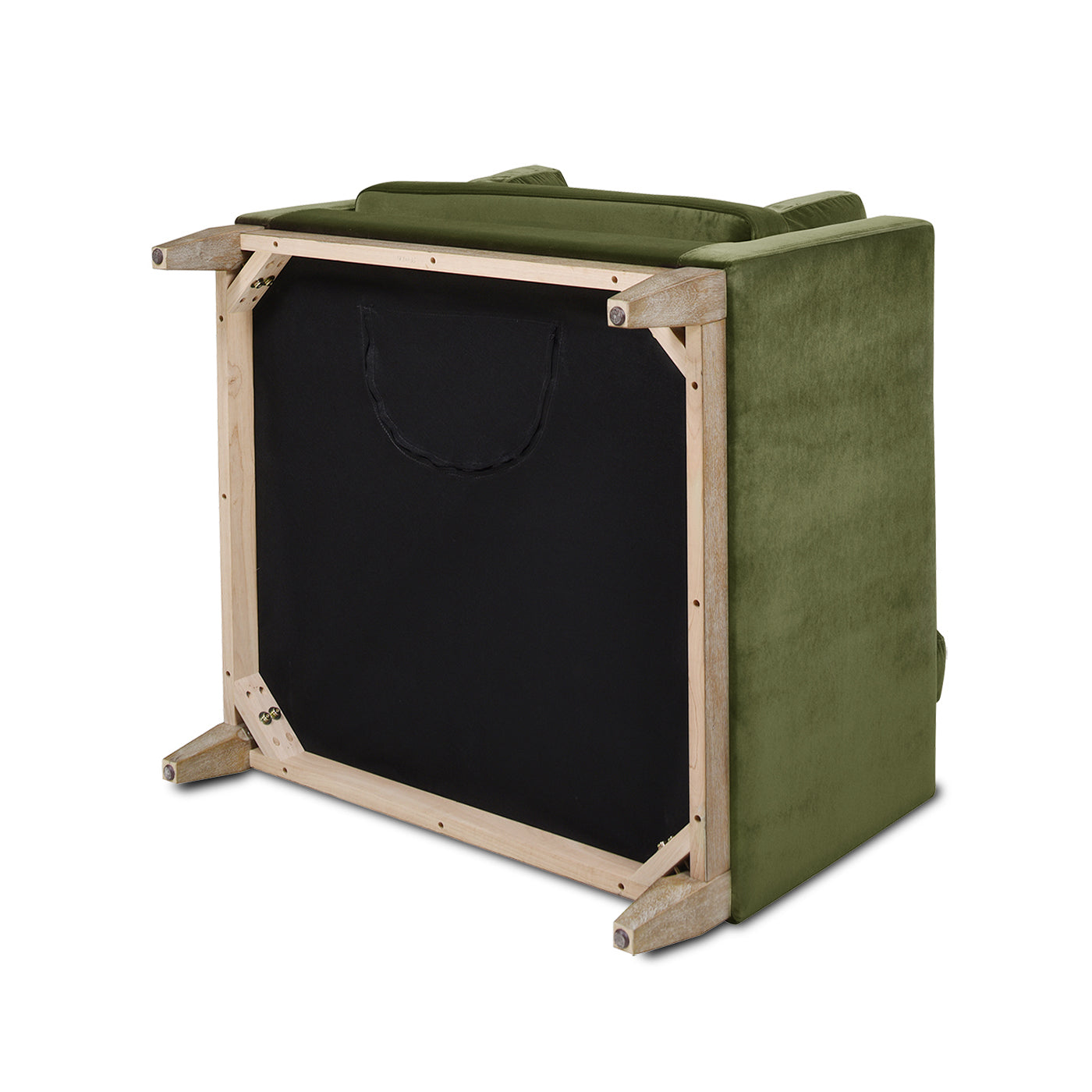 Knox 36" Modern Farmhouse Arm Chair, Olive Green Performance Velvet Green Foam Velvet