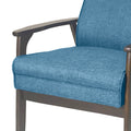 Accent Chair Blue Fabric