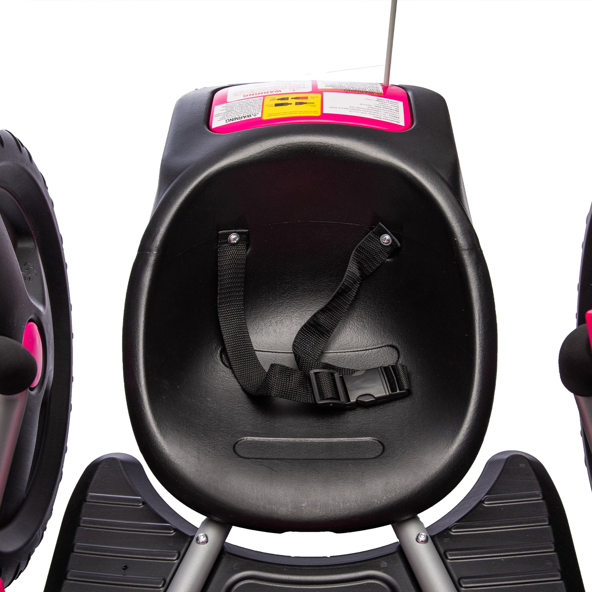 12V Kids Ride On Electric Toy,2Wd,16'' Exaggerated Wheel,Dual Handle Control For 360 Degree Flexible Steering And Rotation,Solid Metal Frame,Provide A Speed Of 4.66 Mph For Kids Aged 6 . Pink 50 99 Lbs Polypropylene