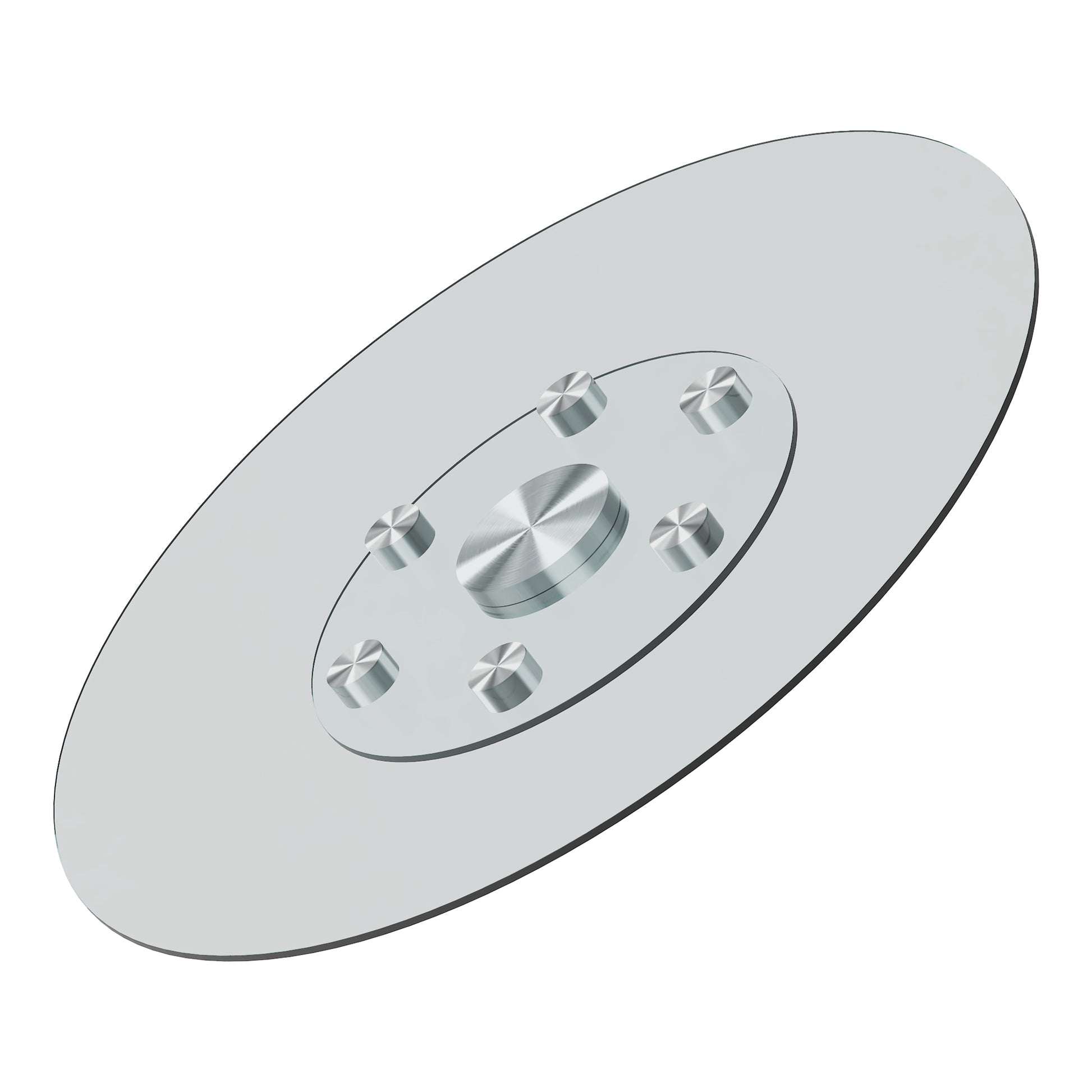 Double Layer Rotatable Round Glass.The Rotatable Design Makes It More Convenient To Retrieve And Place Items.The Upper Glass Has A Diameter Of 30.3 Inches, While The Lower Glass15 Inches. Transparent Glass