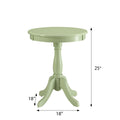 Light Green Side Table With Turned Pedestal Light Green Primary Living Space Traditional Round Wood