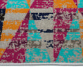 Modern, Geometric, Geometric, Kids, Textured Cut Pile 2' X 3' Rectangle Throw Rug Multi Polypropylene