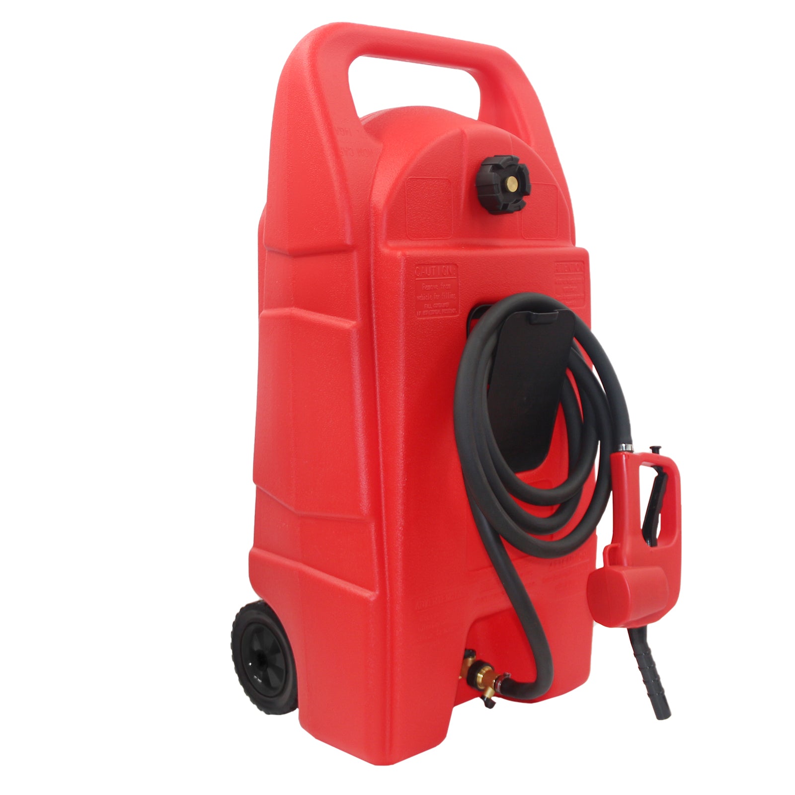 34 Gallon Gas Caddy With Wheels, Fuel Transfer Tank Gasoline Diesel Can,Fuel Storage Tank For Automobiles Atv Car Mowers Tractors Boat Motorcycle Red Red Hdpe