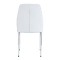 Set Of Four White Pu Comfort Dining Chairs 17.7