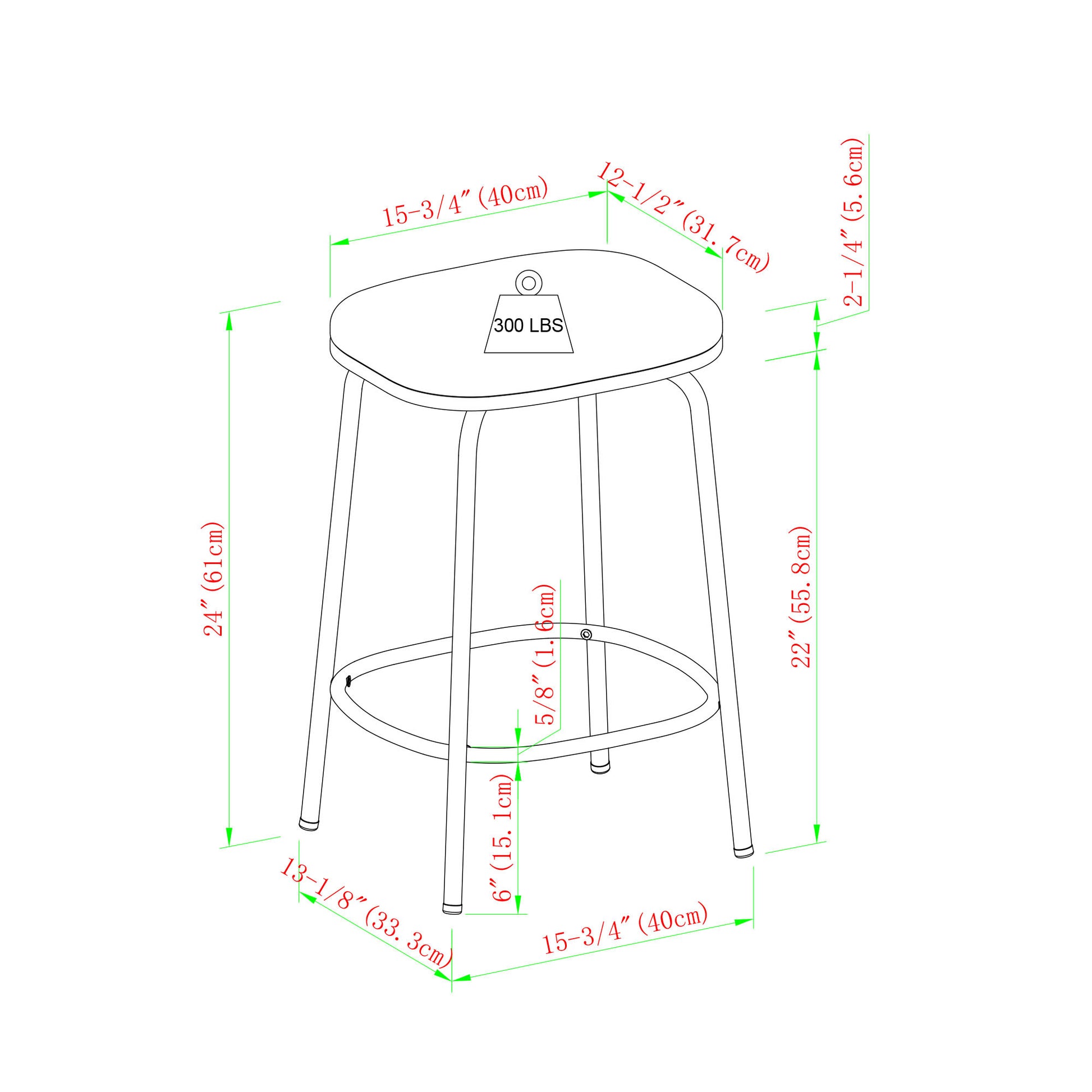 Modern Simple Counter Stool With Upholstered