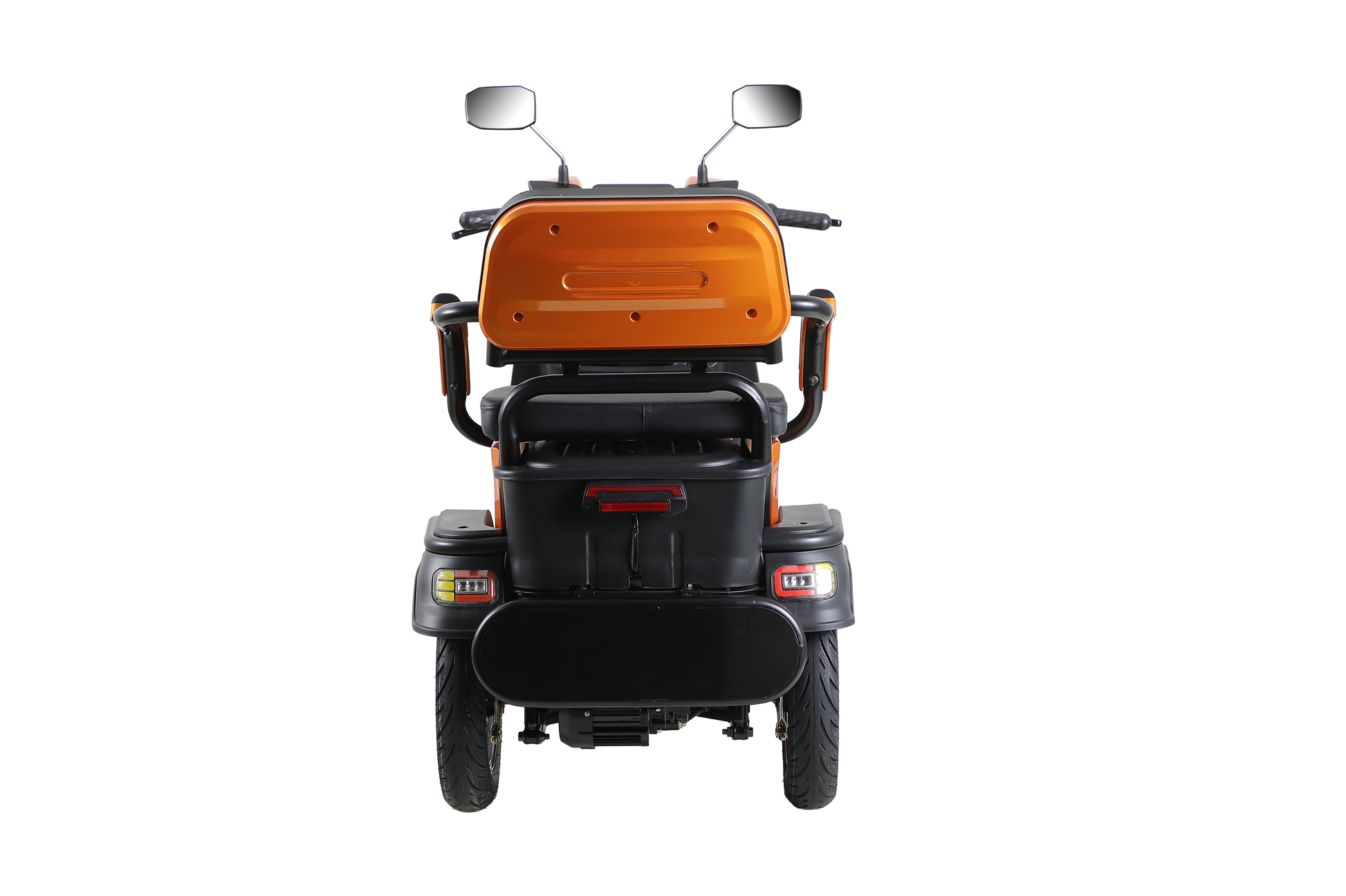 Heavy Duty 4 Wheel Mobility Scooters For Seniors & Adults 500Lbs Capacity Orange Abs Pc