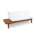 Hillcrest 2 Seater Sofa Left Side,White White Acacia Wood