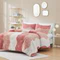 King Cal King Ombre Shaggy Faux Fur Comforter Set King Multicolor Polyester