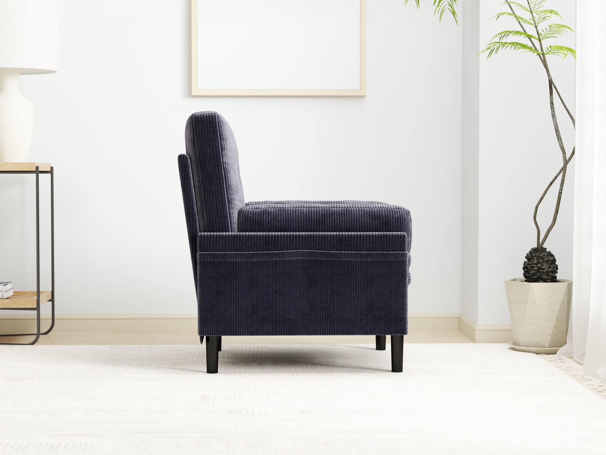 Grey Sofa Chair With Recline Fuction Grey Velvet Metal Primary Living Space Medium Soft Loose Back Pillow Top Arms Foam Fabric Metal 1 Seat