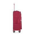 4 Piece Set 16 20 24 28 ,Softshell Suitcase Spinner Wheels Terylene Luggage Sets Carry On Suitcase Luggage Lightweight Durable Suitcasewine Red Wine Red Polyester