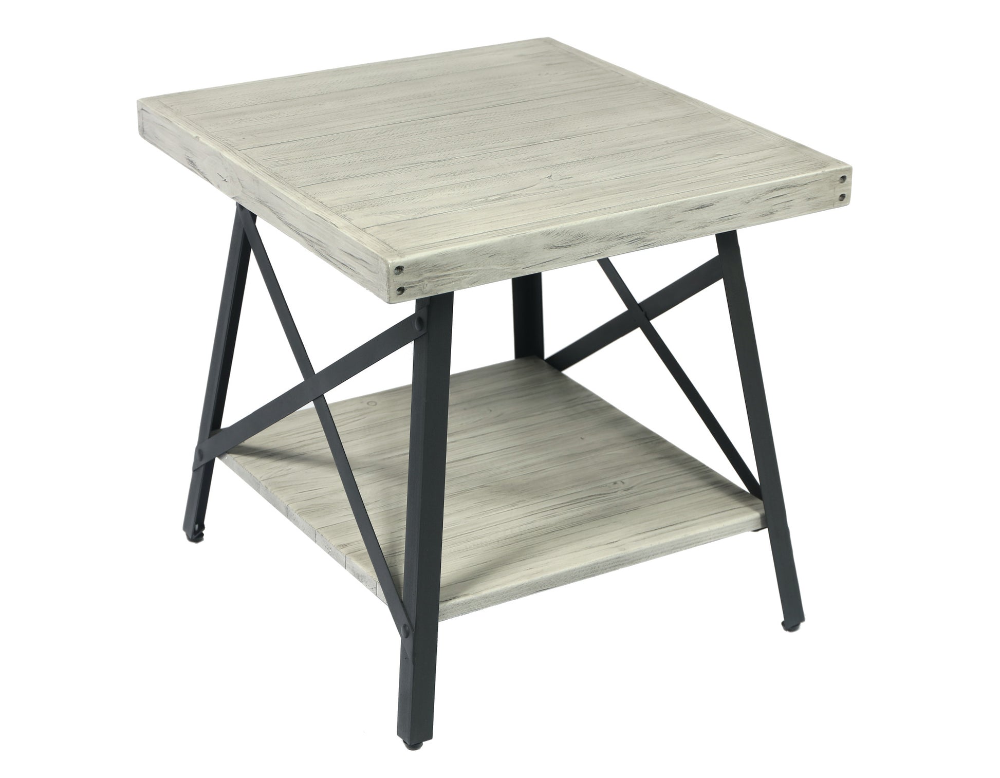 Douglas Gray End Table Gray Solid Wood