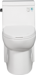 1.28 Gpf One Piece Toilet Single Flushwater Saving Elongated Comfort Height Floor Mounted, Soft Closing Seat, 1000 Gram Map Flushing Score Toilet, Gloss White 23T03 Gw White Ceramic