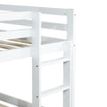 Solid Woodensolid Rubber Wooden Twin Over Twin Loft Bed With Ladder ,Upper And Bottom Bed Platforms Crafted With Strengthened Slats, White Twin White Rubber Wood