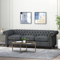 Sofa 3 Seater Charcoal Fabric 3 Seat