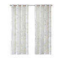 Palm Leaf Burnout Window Sheer White Polyester